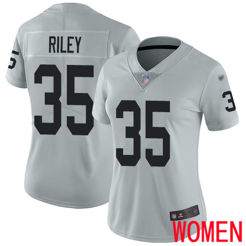 Oakland Raiders Limited Silver Women Curtis Riley Jersey NFL Football #35 Inverted Legend Jersey
